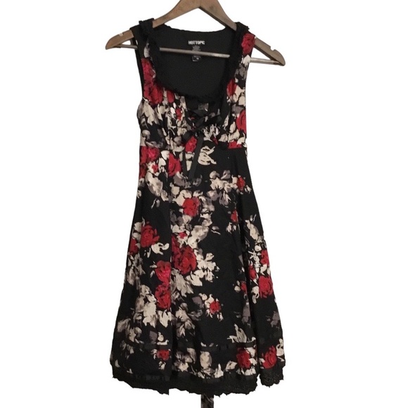 Hot Topic Pinup Rockabilly Rose Corset Dress Size SM - Picture 1 of 13